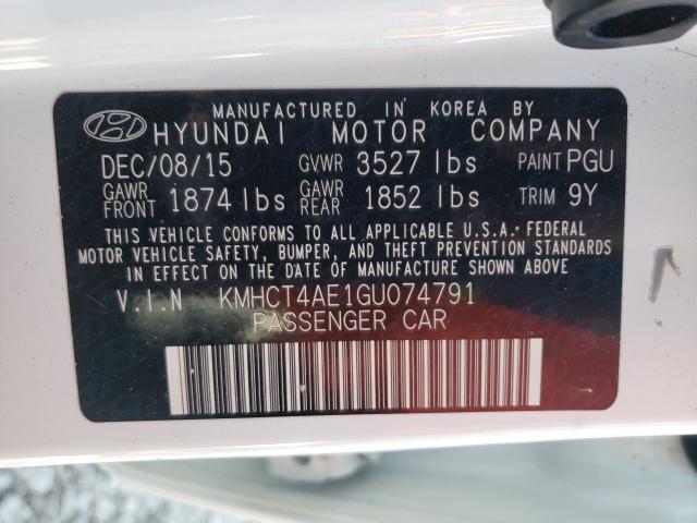 Photo 10 from auction – 2016 HYUNDAI ACCENT SE with VIN KMHCT4AE1GU074791