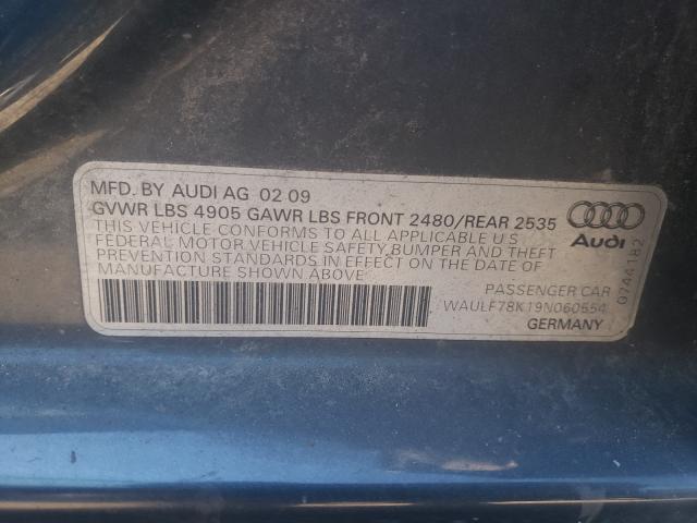 Photo 10 from auction – 2009 AUDI A4 ALLROAD with VIN WAULF78K19N060554