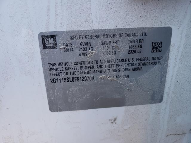 Photo 10 from auction – 2015 CHEVROLET IMPALA LT with VIN 2G1115SL0F9129708