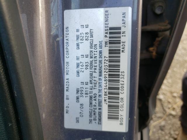 Photo 10 from auction – 2009 MAZDA 3 S with VIN JM1BK344891203727