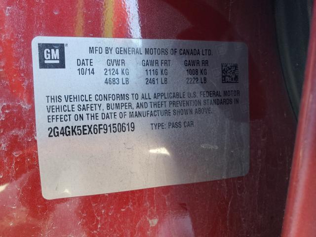 Photo 10 from auction – 2015 BUICK REGAL with VIN 2G4GK5EX6F9150619
