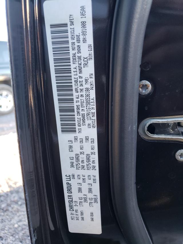 Photo 10 from auction – 2011 DODGE RAM 1500 with VIN 1D7RV1GT5BS536180