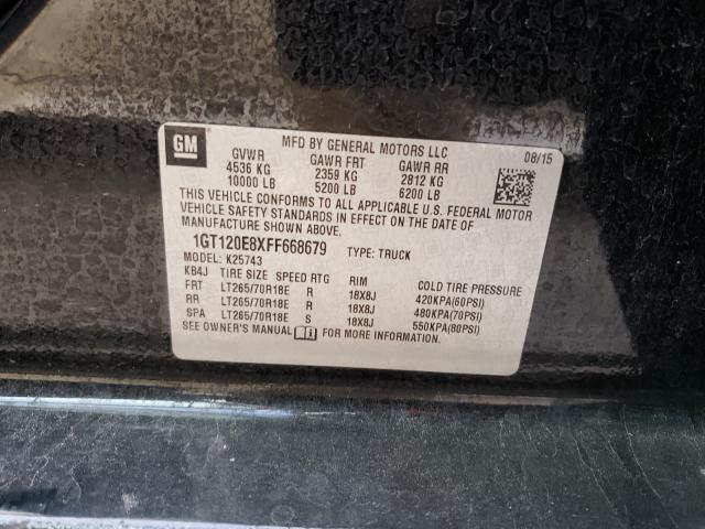 Photo 10 from auction – 2015 GMC SIERRA K25 with VIN 1GT120E8XFF668679