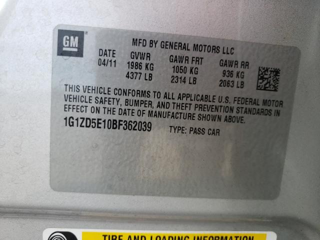 Photo 10 from auction – 2011 CHEVROLET MALIBU 2LT with VIN 1G1ZD5E10BF362039