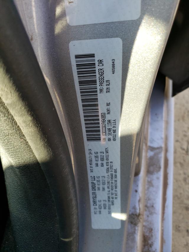 Photo 10 from auction – 2015 CHRYSLER 200 S with VIN 1C3CCCDG1FN543953