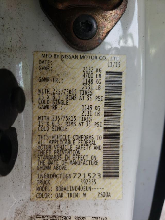 Photo 10 from auction – 2016 NISSAN FRONTIER S with VIN 1N6BD0CT1GN721523