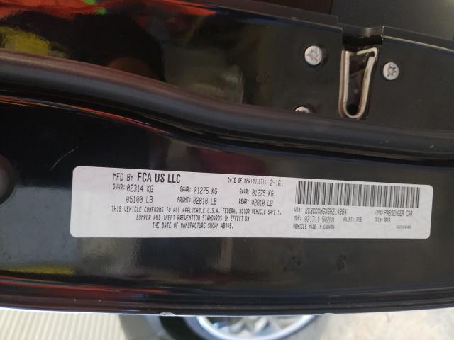 Photo 10 from auction – 2016 DODGE CHARGER SX with VIN 2C3CDXHGXGH214984