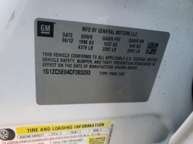 Photo 10 from auction – 2012 CHEVROLET MALIBU 1LT with VIN 1G1ZC5E04CF383293
