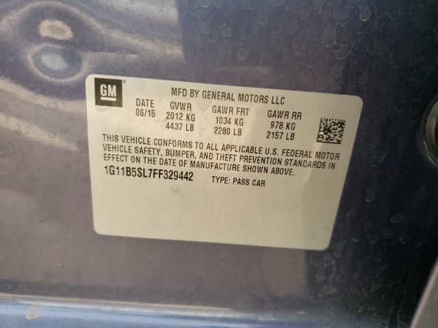 Photo 10 from auction – 2015 CHEVROLET MALIBU LS with VIN 1G11B5SL7FF329442