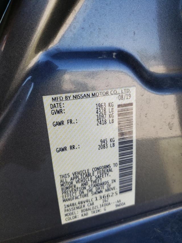 Photo 10 from auction – 2020 NISSAN ALTIMA S with VIN 1N4BL4BV4LC136625