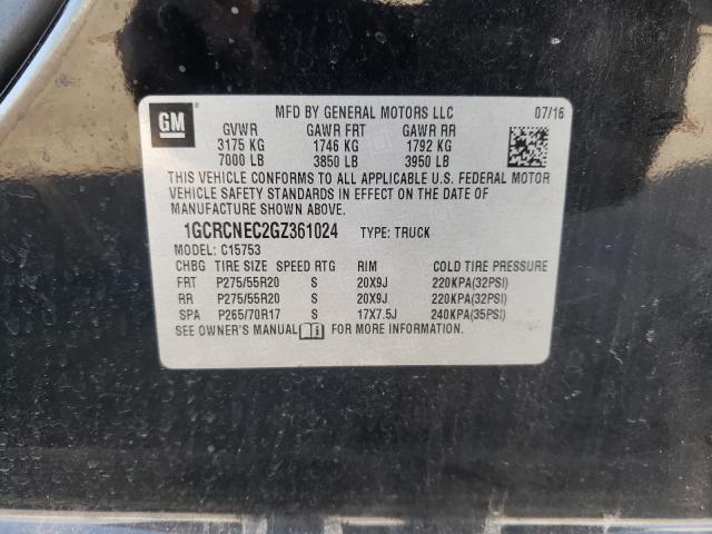Photo 10 from auction – 2016 CHEVROLET SILVERADO with VIN 1GCRCNEC2GZ361024