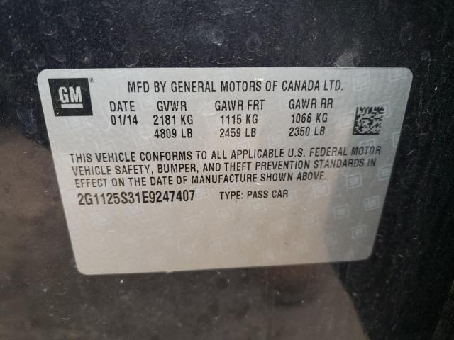 Photo 10 from auction – 2014 CHEVROLET IMPALA LT with VIN 2G1125S31E9247407