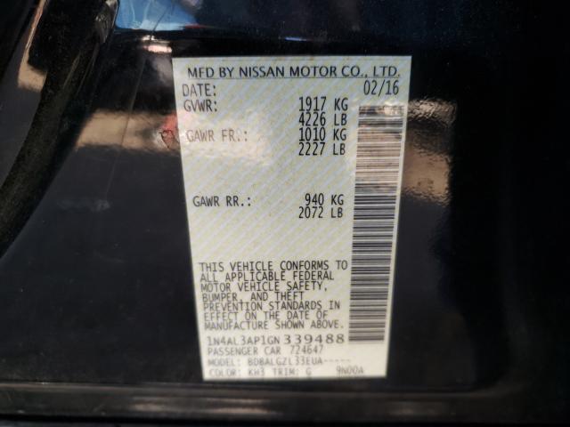 Photo 10 from auction – 2016 NISSAN ALTIMA 2.5 with VIN 1N4AL3AP1GN339488