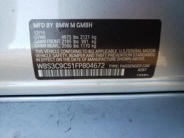 Photo 10 from auction – 2015 BMW M3 with VIN WBS3C9C51FP804672