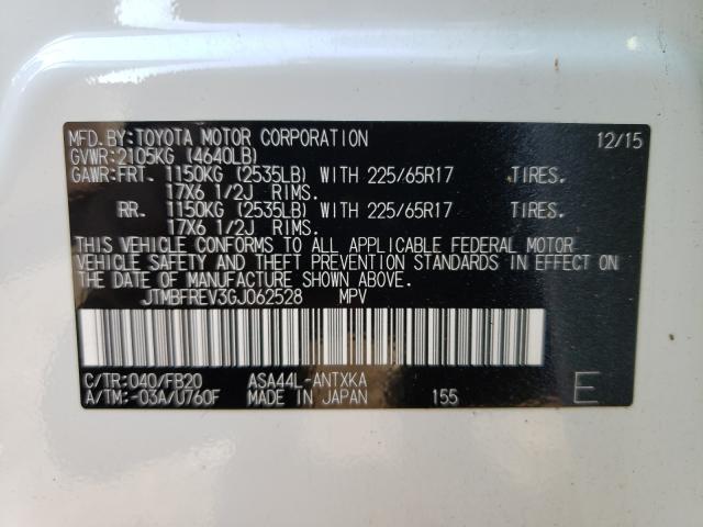 Photo 10 from auction – 2016 TOYOTA RAV4 LE with VIN JTMBFREV3GJ062528