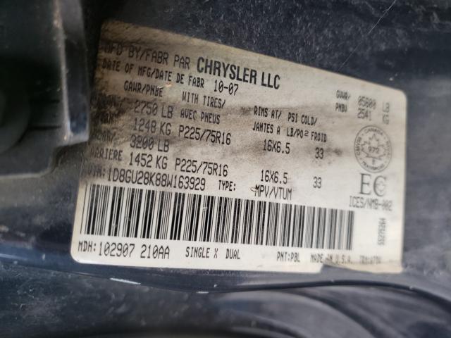 Photo 10 from auction – 2008 DODGE NITRO SXT with VIN 1D8GU28K88W163929
