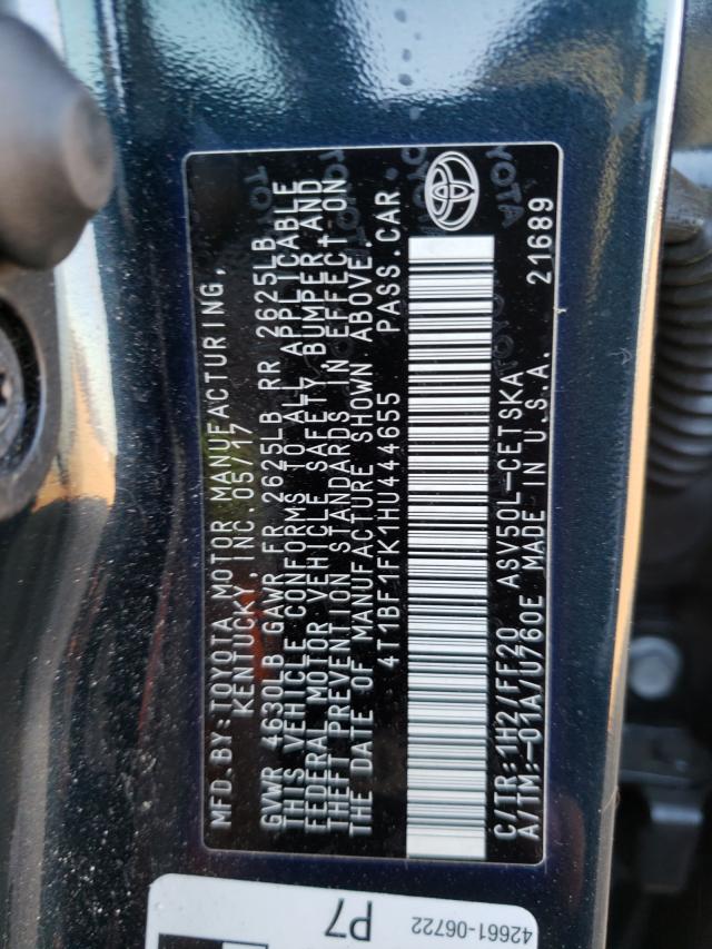 Photo 10 from auction – 2017 TOYOTA CAMRY LE with VIN 4T1BF1FK1HU444655