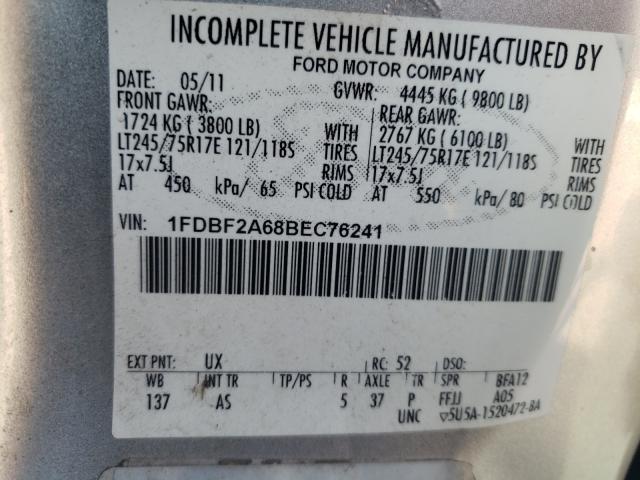 Photo 10 from auction – 2011 FORD F250 SUPER with VIN 1FDBF2A68BEC76241