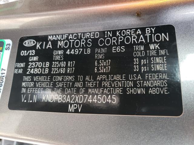 Photo 10 from auction – 2013 KIA SPORTAGE B with VIN KNDPB3A2XD7445045