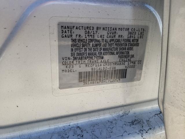 Photo 10 from auction – 2017 NISSAN SENTRA S with VIN 3N1AB7AP2HL712269