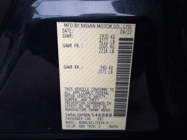 Photo 10 from auction – 2013 NISSAN ALTIMA 2.5 with VIN 1N4AL3AP6DN546888