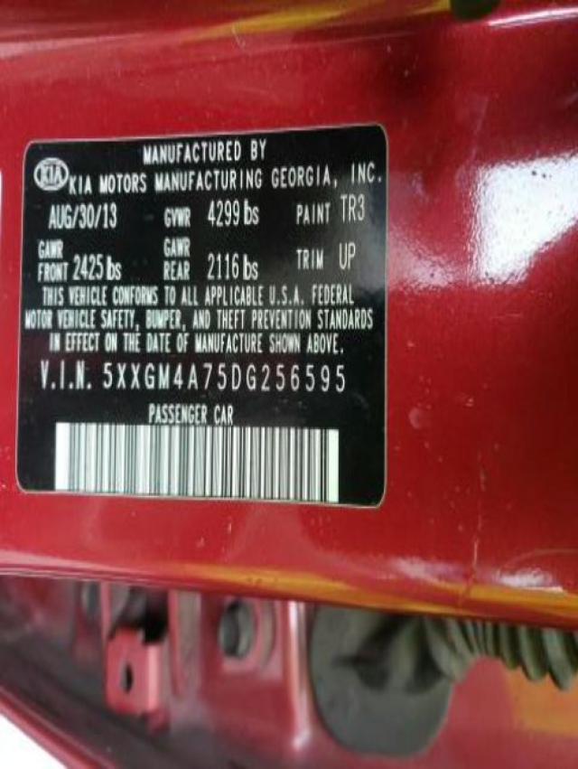 Photo 10 from auction – 2013 KIA OPTIMA LX with VIN 5XXGM4A75DG256595