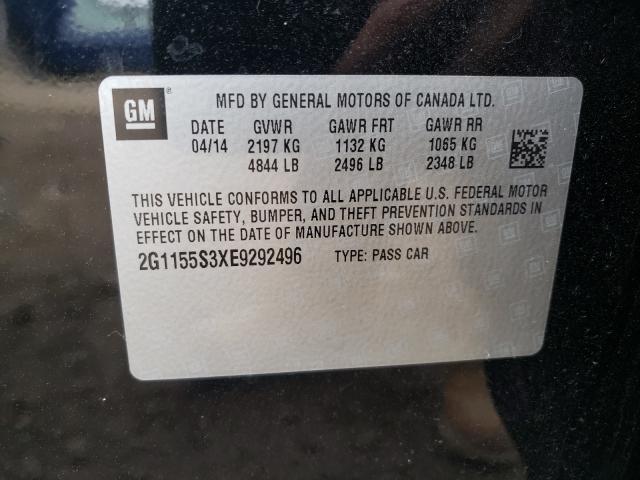 Photo 10 from auction – 2014 CHEVROLET IMPALA LTZ with VIN 2G1155S3XE9292496