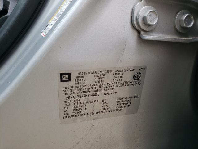 Photo 10 from auction – 2017 GMC TERRAIN SL with VIN 2GKALMEK9H6144036