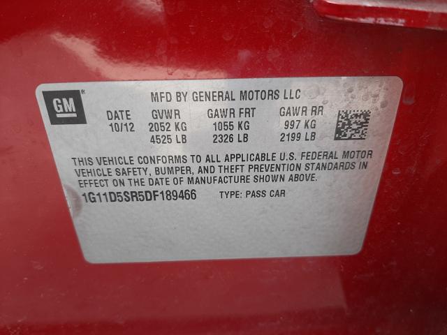 Photo 10 from auction – 2013 CHEVROLET MALIBU 1LT with VIN 1G11D5SR5DF189466