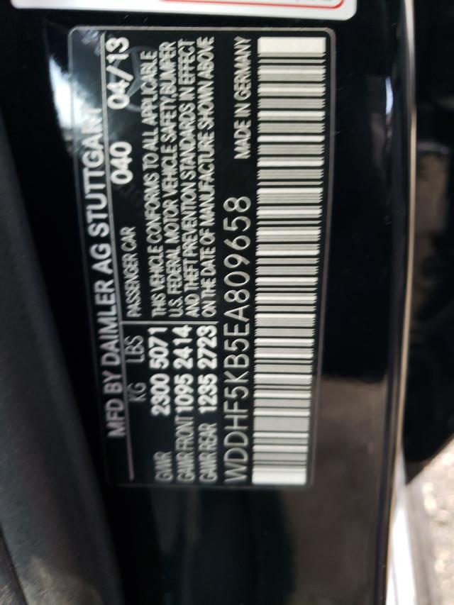 Photo 10 from auction – 2014 MERCEDES-BENZ E 350 with VIN WDDHF5KB5EA809658