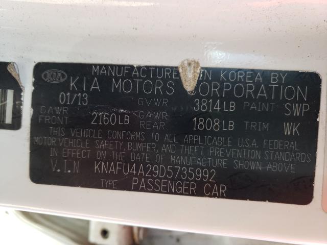 Photo 10 from auction – 2013 KIA FORTE EX with VIN KNAFU4A29D5735992