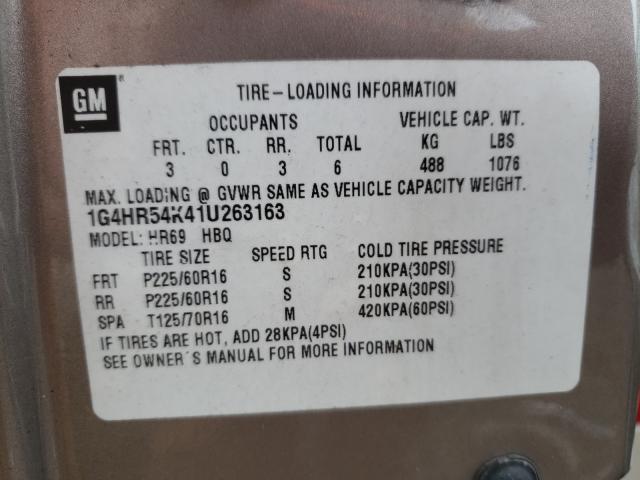 Photo 10 from auction – 2001 BUICK LESABRE LI with VIN 1G4HR54K41U263163