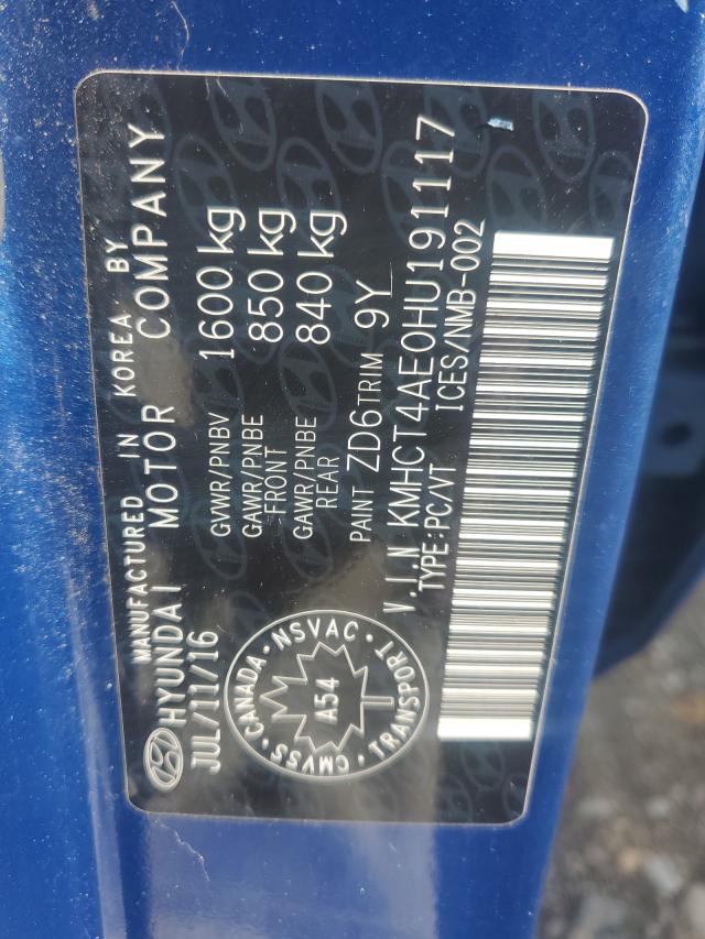 Photo 10 from auction – 2017 HYUNDAI ACCENT with VIN KMHCT4AE0HU191117