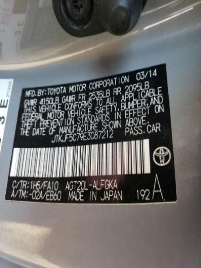Photo 10 from auction – 2014 TOYOTA SCION TC with VIN JTKJF5C79E3087212
