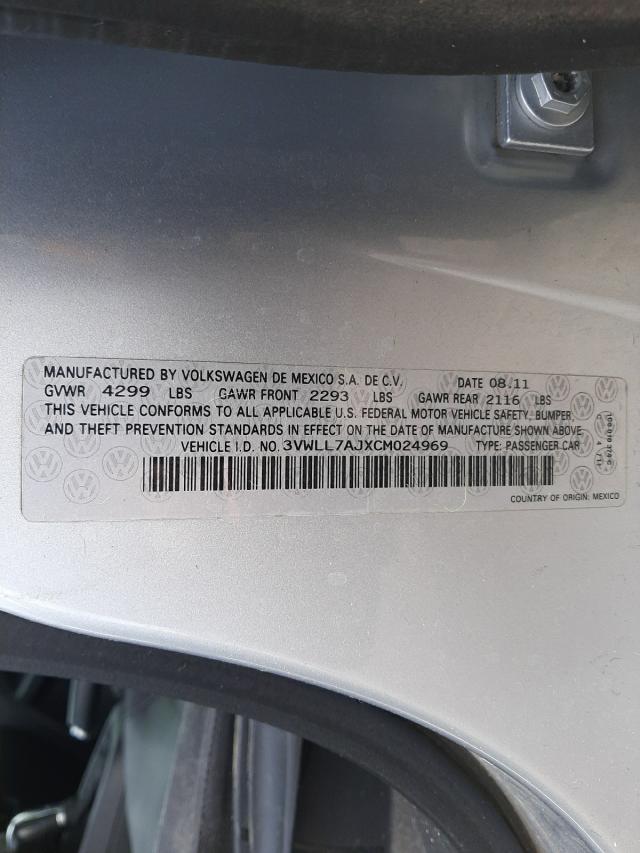 Photo 10 from auction – 2012 VOLKSWAGEN JETTA TDI with VIN 3VWLL7AJXCM024969