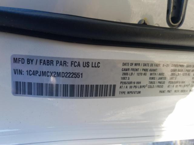 Photo 9 from auction – 2021 JEEP CHEROKEE L with VIN 1C4PJMCX2MD222551