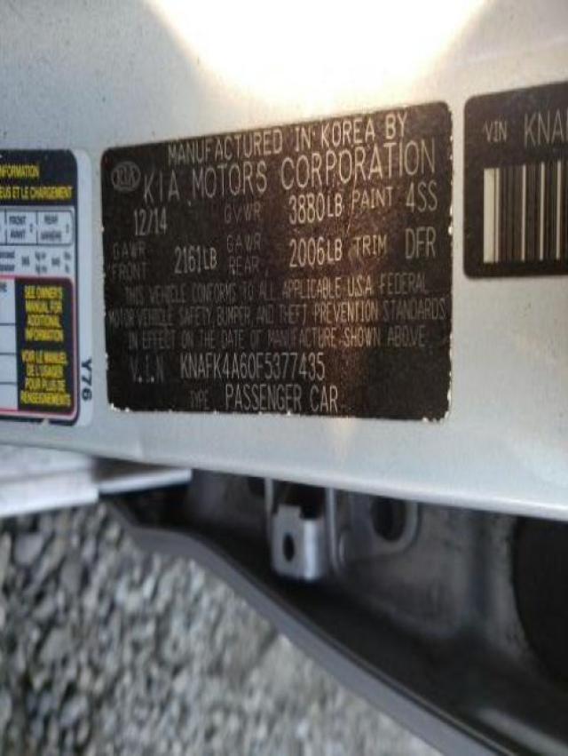 Photo 10 from auction – 2015 KIA FORTE LX with VIN KNAFK4A60F5377435