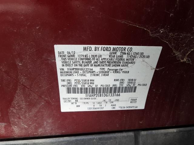 Photo 9 from auction – 2013 FORD TAURUS SEL with VIN 1FAHP2E81DG133166