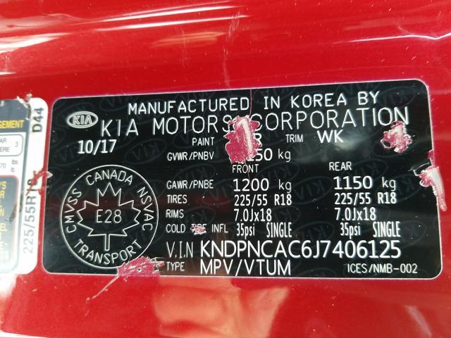 Photo 9 from auction – 2018 KIA SPORTAGE E with VIN KNDPNCAC6J7406125