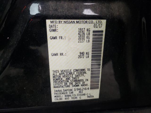 Photo 10 from auction – 2017 NISSAN ALTIMA 2.5 with VIN 1N4AL3AP1HC196264