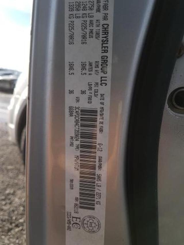 Photo 9 from auction – 2012 DODGE JOURNEY SE with VIN 3C4PDCAB4CT359024