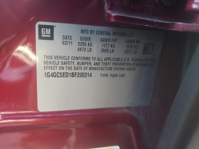 Photo 10 from auction – 2011 BUICK LACROSSE C with VIN 1G4GC5ED1BF295314