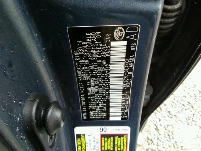 Photo 10 from auction – 2015 TOYOTA COROLLA L with VIN 2T1BURHE2FC237282