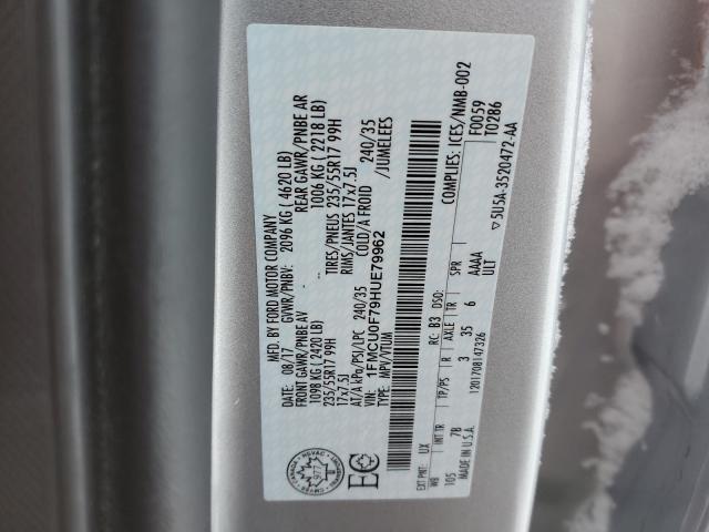 Photo 10 from auction – 2017 FORD ESCAPE S with VIN 1FMCU0F79HUE79962