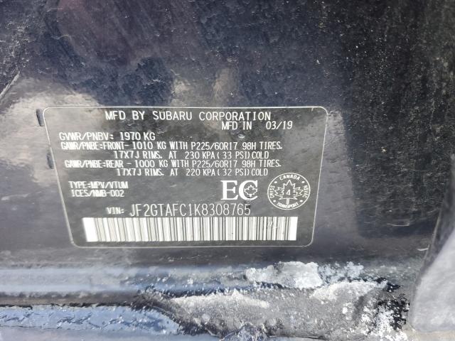 Photo 10 from auction – 2019 SUBARU CROSSTREK with VIN JF2GTAFC1K8308765