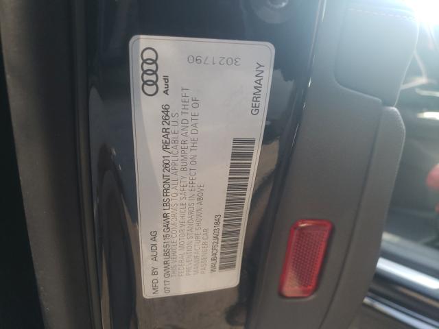 Photo 10 from auction – 2018 AUDI S5 PREMIUM with VIN WAUB4CF52JA031843