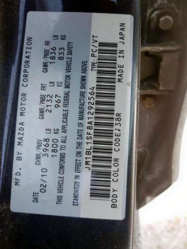 Photo 9 from auction – 2010 MAZDA 3 I with VIN JM1BL1SF8A1292564