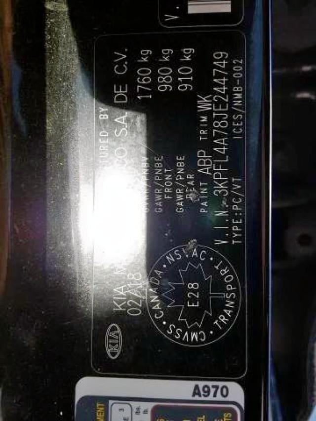 Photo 9 from auction – 2018 KIA FORTE LX with VIN 3KPFL4A78JE244749