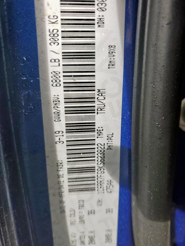 Photo 10 from auction – 2019 RAM 1500 CLASS with VIN 1C6RR7FG9KS623822
