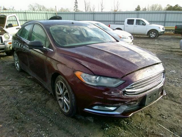 FORD FUSION S 2017 with VIN 3FA6P0G72HR198963 - Photo from auction